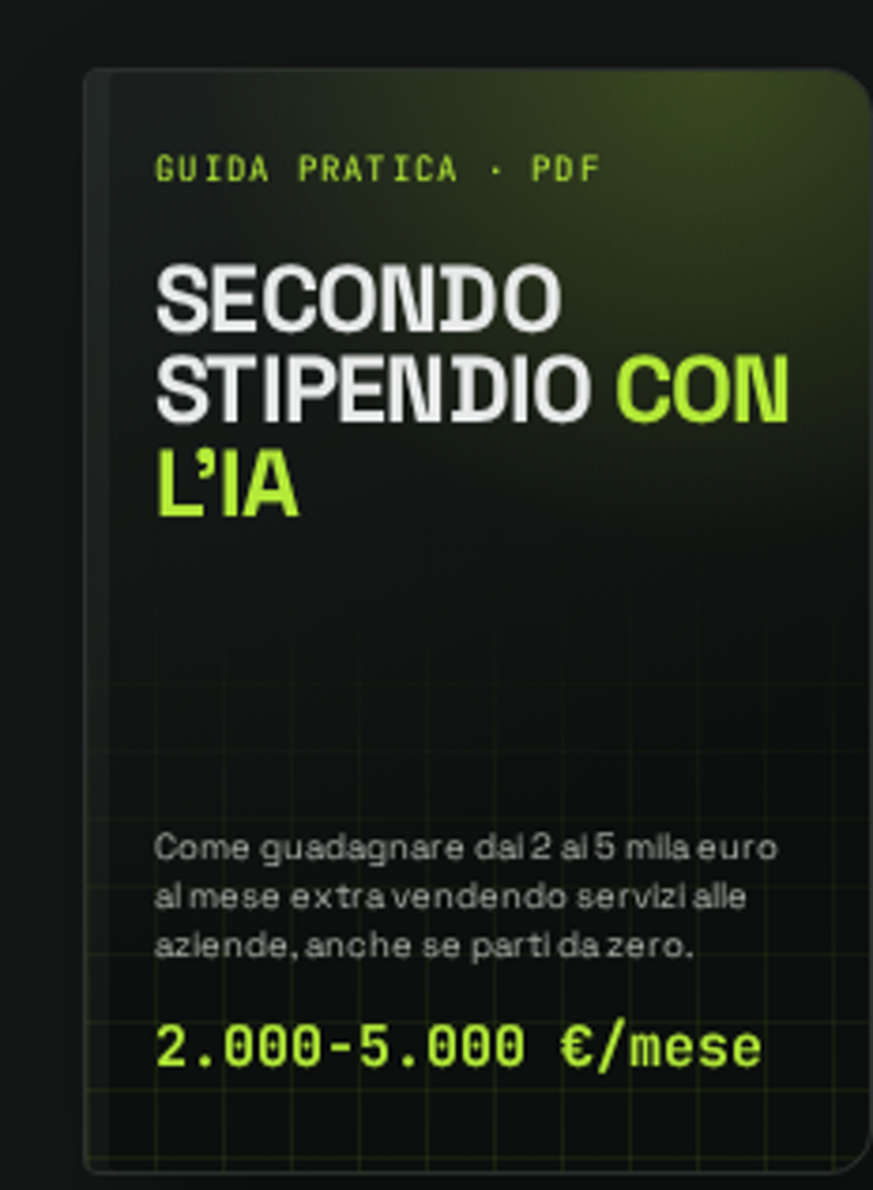 Secondo Stipendio con l'IA — guida in PDF